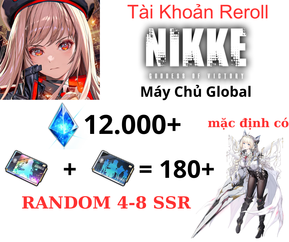 [GLB]Nikke: Goddess of Victory Reroll Crown + 12k Gem